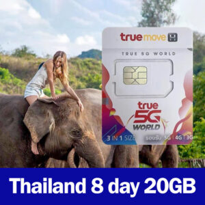 thailand tourist sim 8 day 20gb